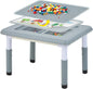 FUNLIO Kids Activity Table, Height Adjustable with Storage, Grey