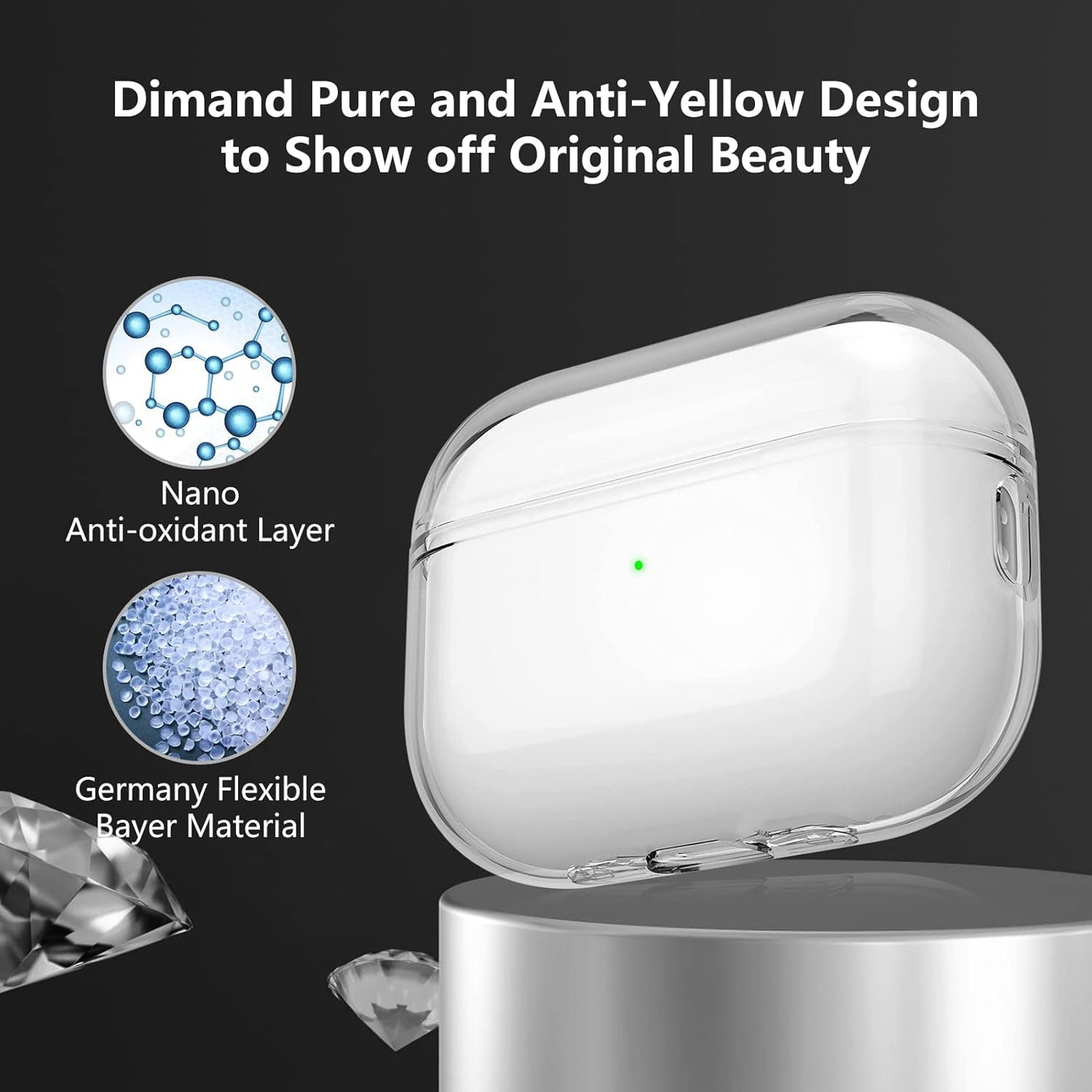 Aircawin for Airpods 4 Case Cover,Shockproof Case for Airpods 4th Generation Case Cover 2024,Premium Silicon Case with Keychain and Cleaing Pen for Airpods 4 Gen, Wireless Earphone Accessories-Blue