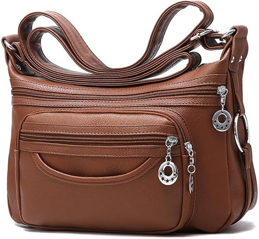 Purilite Select | Women’s Crossbody Shoulder Handbag | Roomy Multi-Pocket Tote | Ladies’ Fashion Bag for Work, Travel & Daily Use