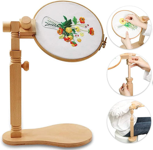 Purilite Select Adjustable Beech Wood Embroidery Hoop Stand