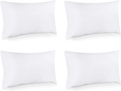 Utopia Bedding Throw Pillows (Set of 4, White), 18 x 18 Inches Pillows for Sofa, Bed and Couch Decorative Stuffer Pillow