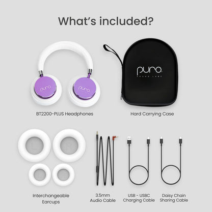 Puro Sound Labs BT2200 Plus Volume Limited Kids’ Bluetooth Headphones (Blue)