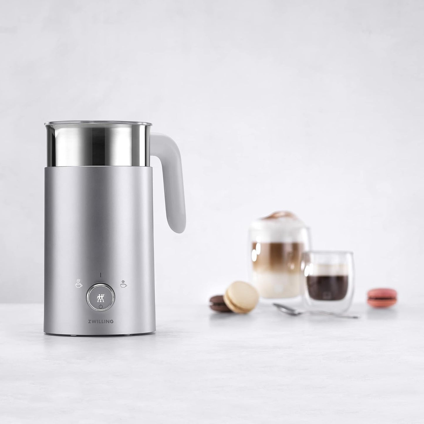 ZWILLING Enfinigy Electric Barista Non-Slip Milk Frother and Warmer, Black- Milk Steamer for Latte, Cappuccino, Macchiato