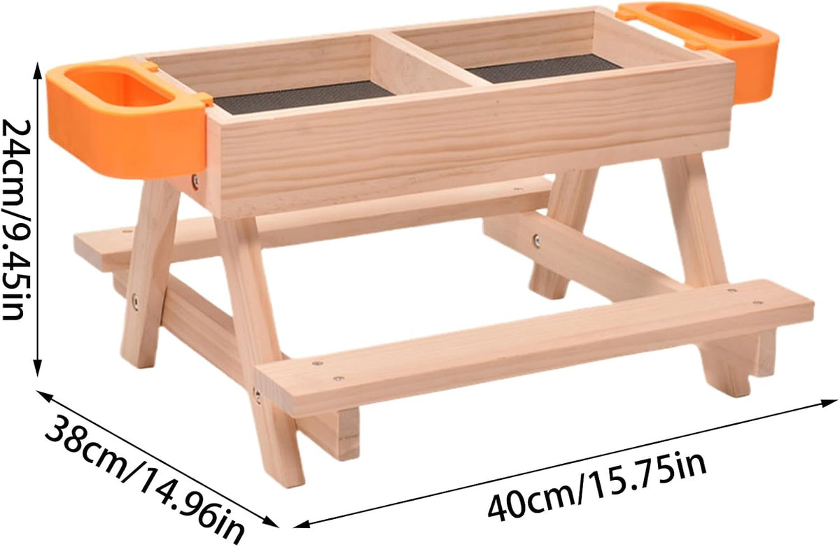 Chicken Feeders No Waste No Waste Wooden Table Poultry Feeding Equipment