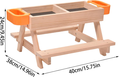 Chicken Feeders No Waste No Waste Wooden Table Poultry Feeding Equipment