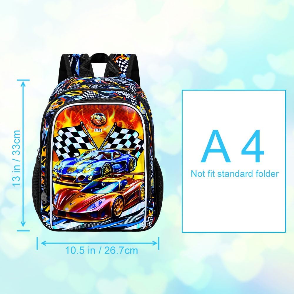 3pcs Backpack for Boys and Girls, 16” Kids Kindergarten Bookbag with Lunch Box, Cute Elementary Backpacks for Boy Girl