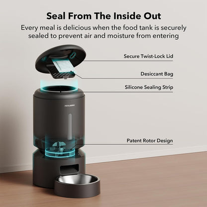 PETLIBRO Wi-Fi Automatic Cat Feeder with App Control, 5L, 180-Day Battery