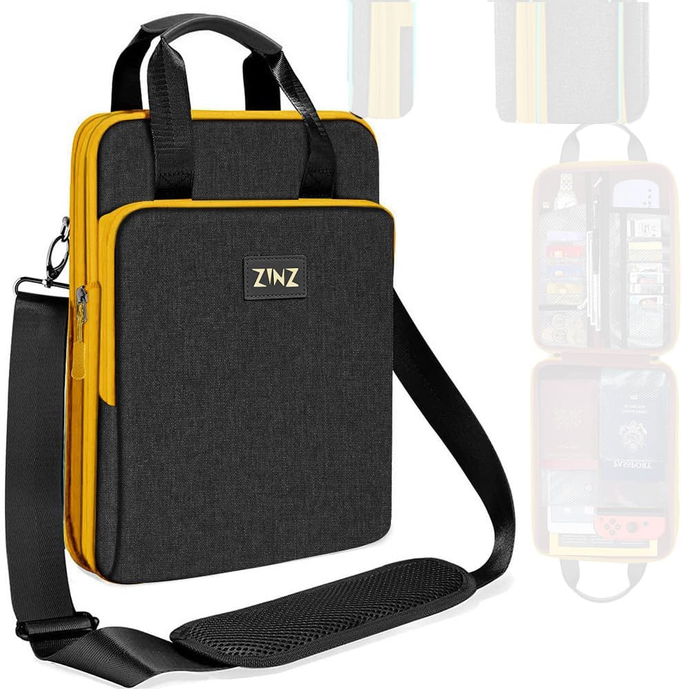 ZINZ Slim & Expandable Case 12.9 13 inch Travel Laptop Shoulder Bag for MacBook Air 13" M3/M2/M1, MacBook Pro 13" M2/M1, iPad Pro 12.9"/13"/11", iPad Air 13",L01G03 - PuriLite