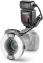 NEEWER RF1-C Marco Ring Flash Compatible with Canon, 76Ws GN15 5600K E-TTL Ring Flash Lighting, 1-1/128 Output, Front/Rear Curtain Sync, Color Gels, Lens Adapter Rings for Macro Photography - PuriLite