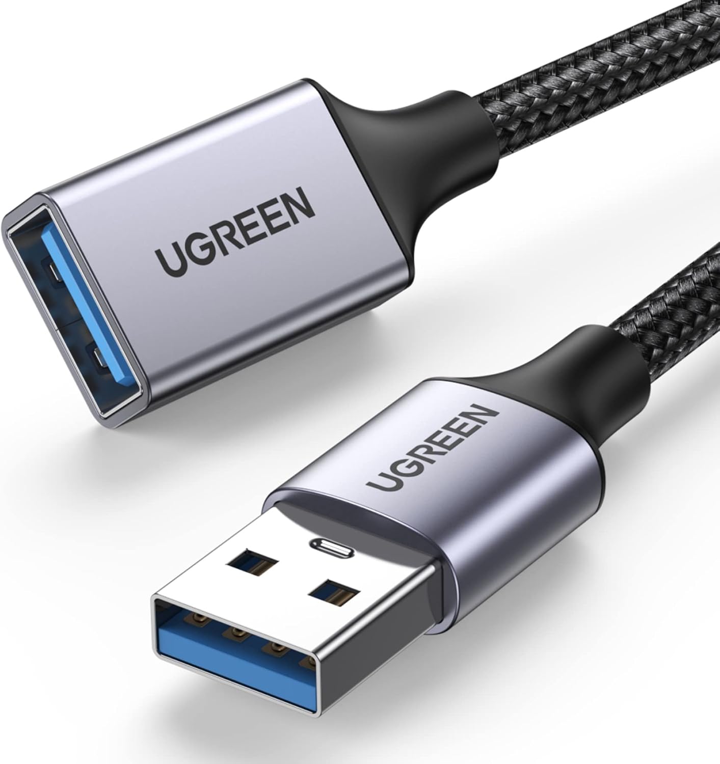 UGREEN USB Extension Cable 3.0 Extender Cord Nylon Braided A Male to Female Data Transfer Cable for Hard Drive, Oculus Rift, Hub, USB Sticks, Mouse, Keyboard, Xbox, Camera, Webcam, 6.6FT