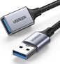 UGREEN USB Extension Cable 3.0 Extender Cord Nylon Braided A Male to Female Data Transfer Cable for Hard Drive, Oculus Rift, Hub, USB Sticks, Mouse, Keyboard, Xbox, Camera, Webcam, 6.6FT