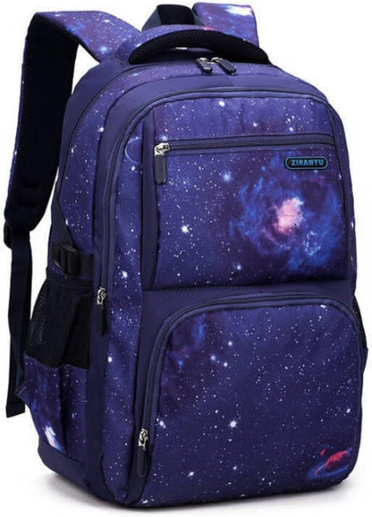 Boys Backpacks Primary Junior High School Bag Kids Bookbag with Lunch Bag 3 in 1 Casual Daypack Set Space Galaxy Durable Knapsack
