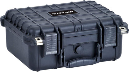 MEIJIA Portable All Weather Waterproof Protective Case,Hard Case,Camera Case with Customized Fit Foam,Fit Use of Drones,Camera,Equipments,Pistols,13.35 x11.63x5.98inches (Yellow)