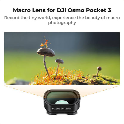 K&F Concept Wide-Angle Lens Compatible with DJI Osmo Pocket 3, Magnetic Attach/Multi-Coated/Optical Glass