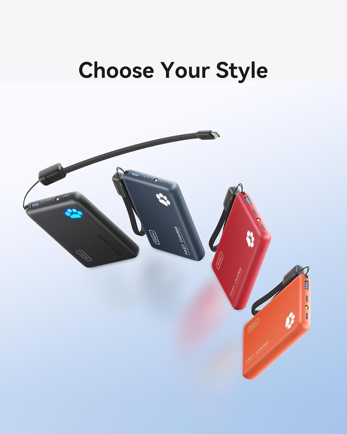 Ultra Slim 45W Fast Charging Power Bank | 10000mAh Portable Charger | USB-C Input Output Battery Pack | Mini Travel Power Bank | Pocket-Size External Battery for Phone and Tablet