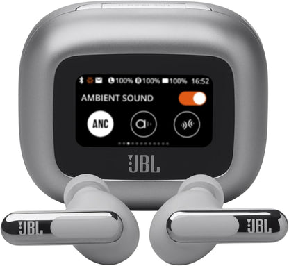 JBL Live Beam 3 - True Wireless Noise-Cancelling Closed-Stick Earbuds, 48Hrs Total Playback, Wireless Charging, 6 Mics for Perfect Calls, Multi-Point Connection, IP55 Waterproof and dustproof