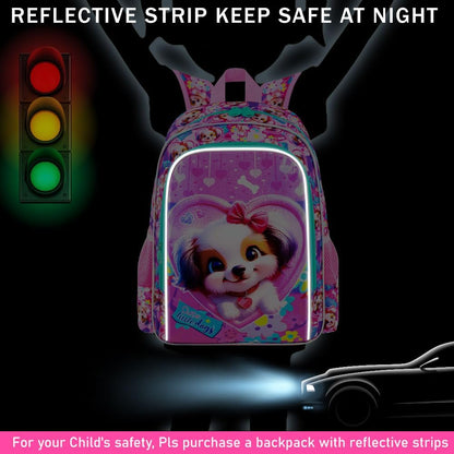 3pcs Backpack for Boys and Girls, 16” Kids Kindergarten Bookbag with Lunch Box, Cute Elementary Backpacks for Boy Girl