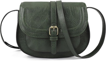 Crossbody Bags for Women Small Over the Shoulder Saddle Purses and Boho Cross body Handbags,Vegan Leather