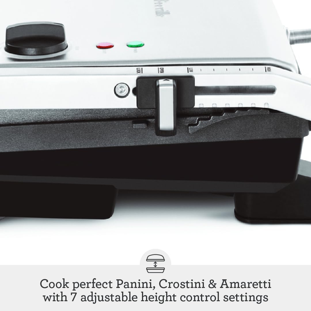 Breville the Panini Grill, Sandwich Maker, Panini Press, BREBGR200XL, Brushed Stainless Steel