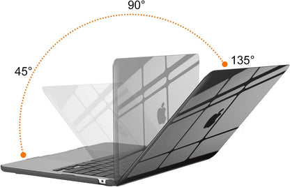 MOSISO Compatible with MacBook Air 13 inch Case 2025 2024 2023 2022 M4 A3240 M3 A3113 M2 A2681, Plastic Hard Shell&Keyboard Cover&Screen Film&Pouch for MacBook Air 13.6 inch Case, Crystal Clear