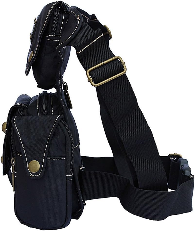 Motorcycle Drop Leg Bag Nylon Waist Pack for Men Women Travel Hiking Tactical Cycling Bike Ride Riding Crossbody Shoulder Fanny Pouch