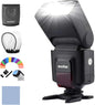 Godox Camera Flash Speedlite with 2.4G Wireless Trigger + 12 * Flash Gels + Diffuser 1/20000S Recycle Time 3 Modes Compatible with Canon Sony Nikon Fujifilm Olympus Cameras with Hot Shoe Mount
