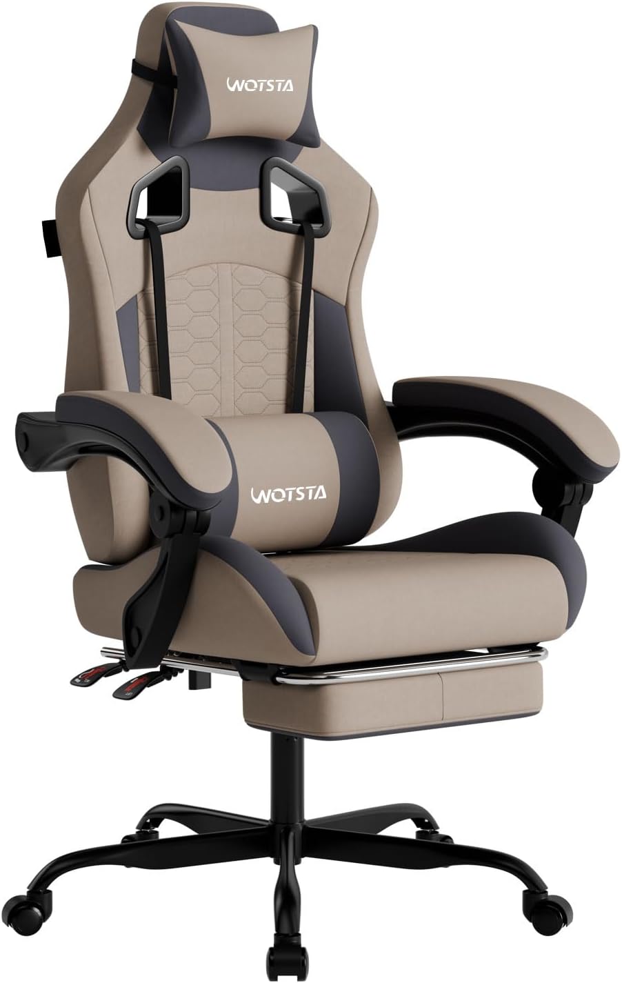 Gaming Chair with Footrest,High Back with Massage Reclining Computer Chair， Big and Tall Racing Gaming Chair Ergonomic Game Chair for Adults PVC Leather (Red)