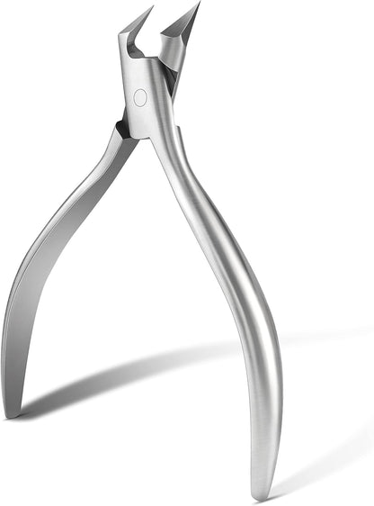 FVION Toenail Clippers for Ingrown Toenail Prevention, Straight Blade Podiatrist Nail Clippers for Thick Nails, Ergonomic Finger Nail Clippers for Adults, Seniors, Men and Women (Black)