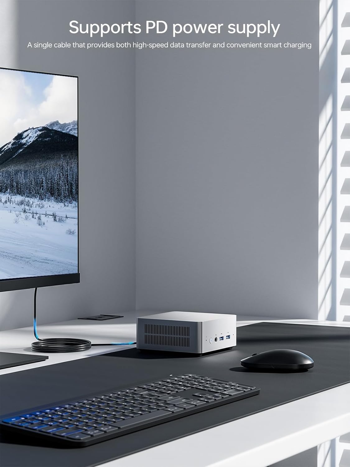 MINISFORUM NAB8 Plus Mini PC, Intel Core i7-12800H (14C/20T, up to 4.8GHz), 32GB DDR4 1TB M.2 SSD, HDMI/DP /USB4,2.5 Inch HDD/SSD Slot,USB-A x 4,2x2.5G LAN/Wi-Fi6E / BT5.3,Oculink Support