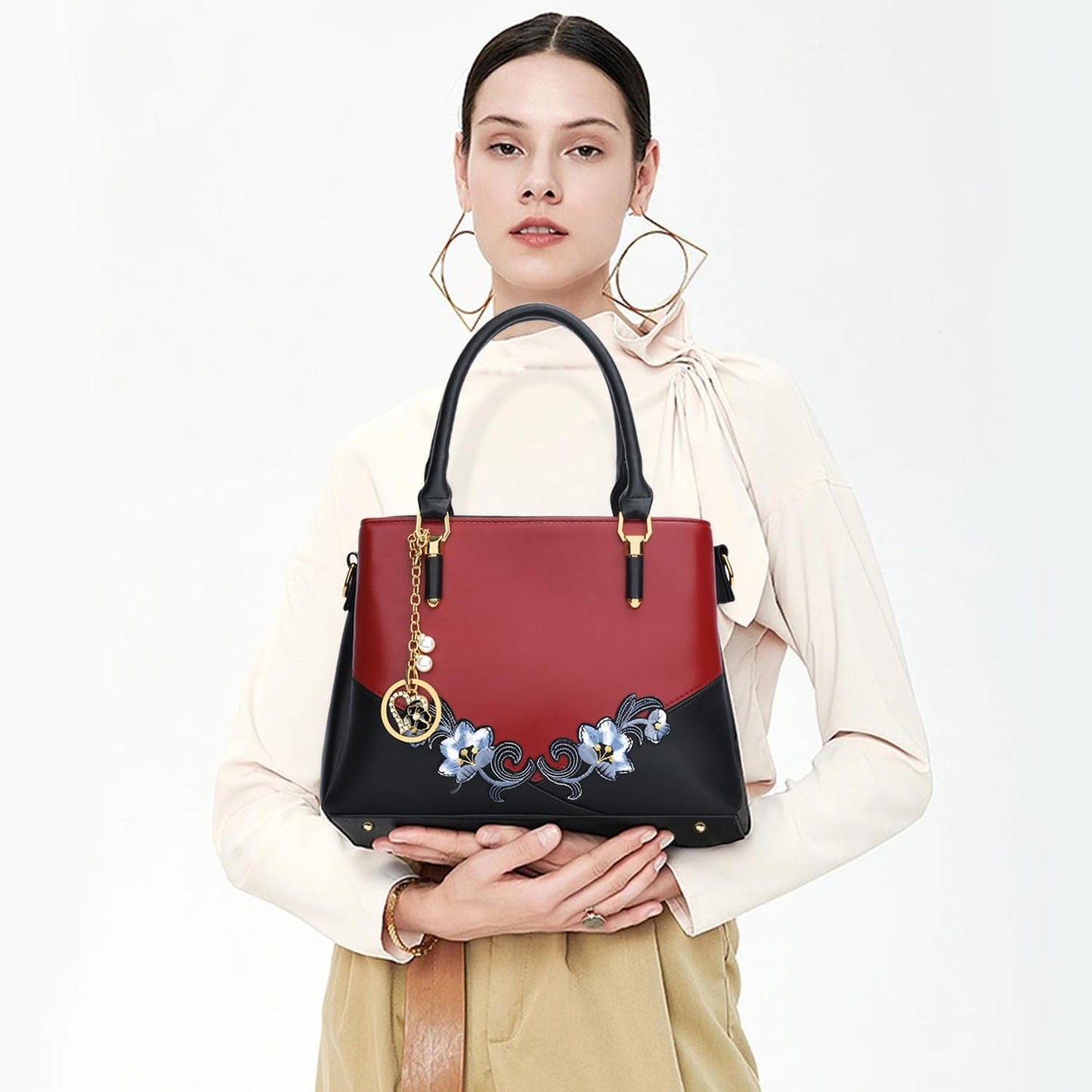 KKXIU Trendy Tote Bag for Women Lightweight Oxford Big Capacity Shoulder Purses and Handbags