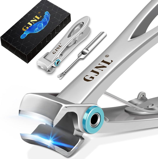 Nail Clippers for Men Thick Nails - Gifts for Men Dad Sharp Extra Large Heavy Duty Toesnail Clippers, 16mm Wide Jaw Opening Toenail Clippers for Seniors Nails Cutter
