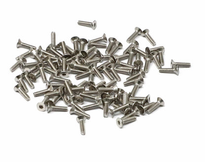 iexcell 5 Pcs M8 x 80mm Thread Pitch 1.25 mm Stainless Steel 304 Hex Socket Flat Head Cap Screws Bolts Kit