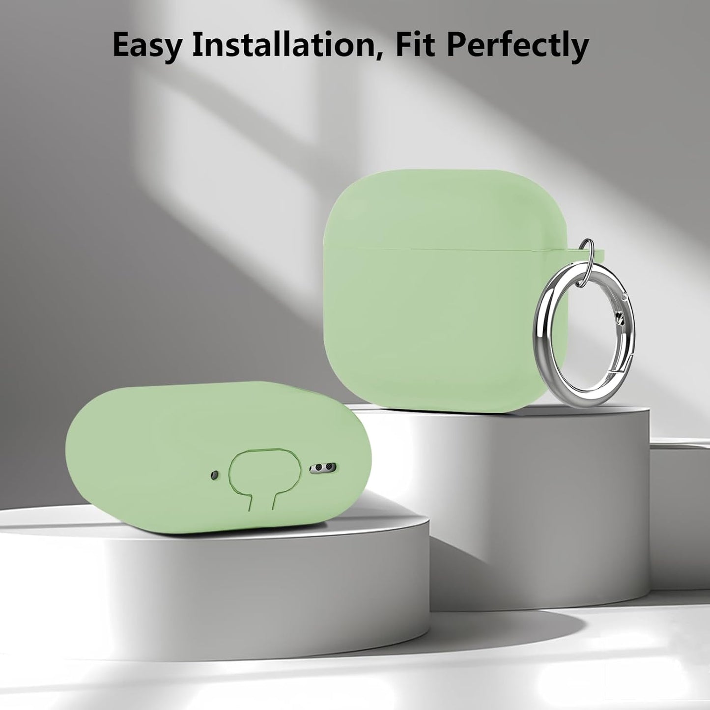 Aircawin for Airpods 4 Case Cover,Shockproof Case for Airpods 4th Generation Case Cover 2024,Premium Silicon Case with Keychain and Cleaing Pen for Airpods 4 Gen, Wireless Earphone Accessories-Blue
