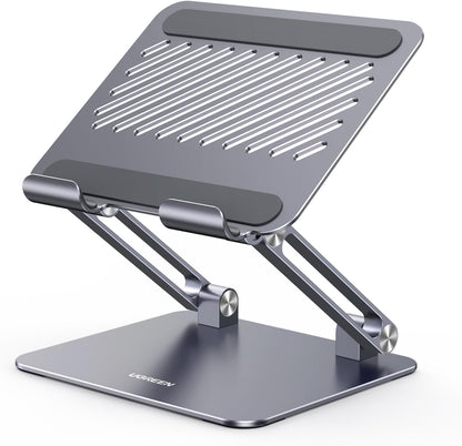 UGREEN Tablet Stand Holder for Desk, Aluminum Desktop Dock Adjustable Foldable Riser Compatible with iPad Pro 12.9, 9.7, 10.5, iPad Air, iPad mini, Surface Pro, Galaxy Tab, Black