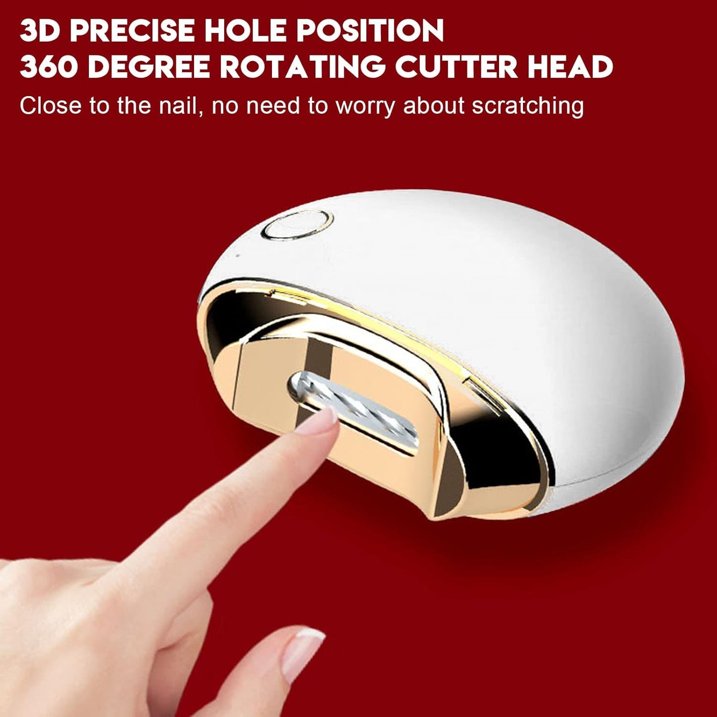 Electric Nail Clipper, Anti Splatter Rechargeable Automatic Nail Clipper Fingernail Clipper Nail Scissors Gift Fingernail Trimmer Fingernail Cutter for Children Seniors Adults