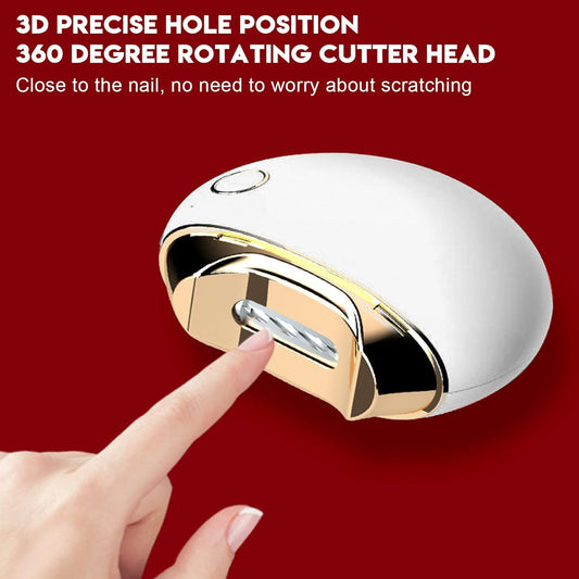 Electric Nail Clipper USB Rechargeable Nail Trimmer Nail Scissors Automatic Safety Fingernail Cutter for Children Seniors Adults (White) - PuriLite