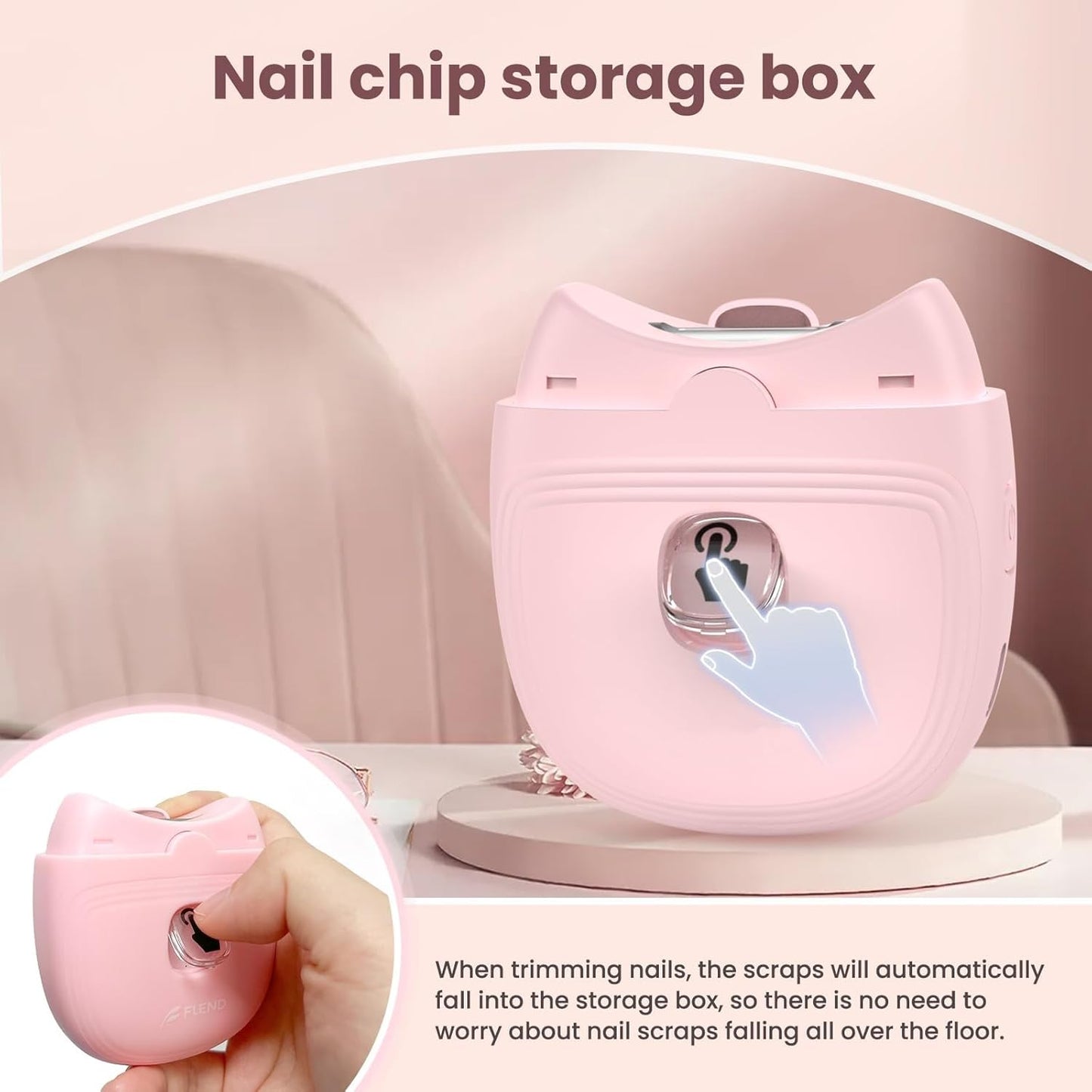 Electric Nail Clipper, 3 Speeds-USB Rechargeable Automatic Nail Clipper with LCD Digital Display, Safety Fingernail Clippers, Gift for Kids-Seniors and Adult