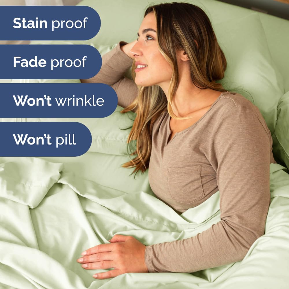 Extra Deep Queen Sheet Set - 6 Piece Breathable & Cooling Sheets - Hotel Luxury Bed Sheets Set - Easy & Secure Fit - Soft, Wrinkle Free & Comfy Sheets Set - White Sheet Set w/Extra Deep Pockets