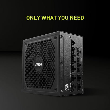 MSI MAG A750GL PCIE 5 Gaming Power Supply - Full Modular - 80 Plus Gold Certified 750W - Compact Size - ATX PSU - PuriLite