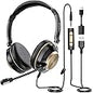 Wantek USB Headset with Microphone for PC, On-Ear Headphones - Computer Laptop Wired Headset with Mic Noise Cancellation & Volume Control for Work Home Office Online Classroom Zoom Skype