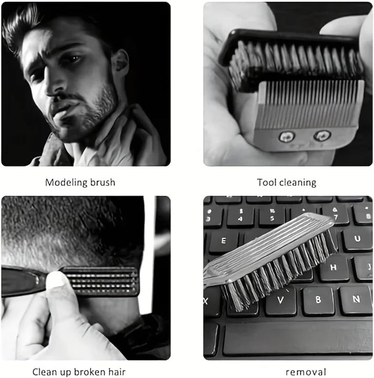 5 Pcs Hair Clipper Neck Dust Removal Brush Set, Bristle Hair Styling Tool,