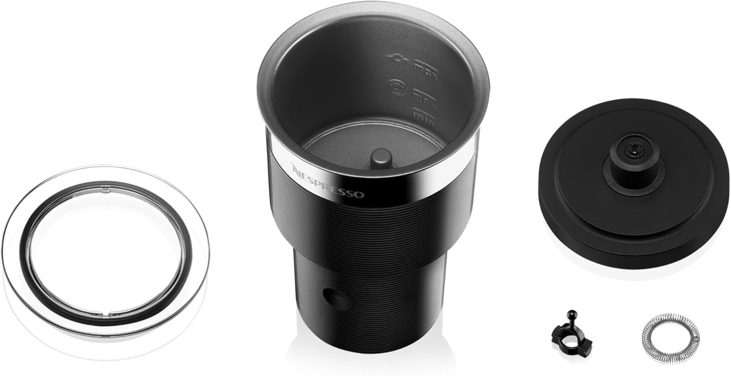 Nespresso Aeroccino XL Milk Frother - Automatic Hot & Cold Foam Maker for Coffee, Latte, Cappuccino, and Macchiato - Black