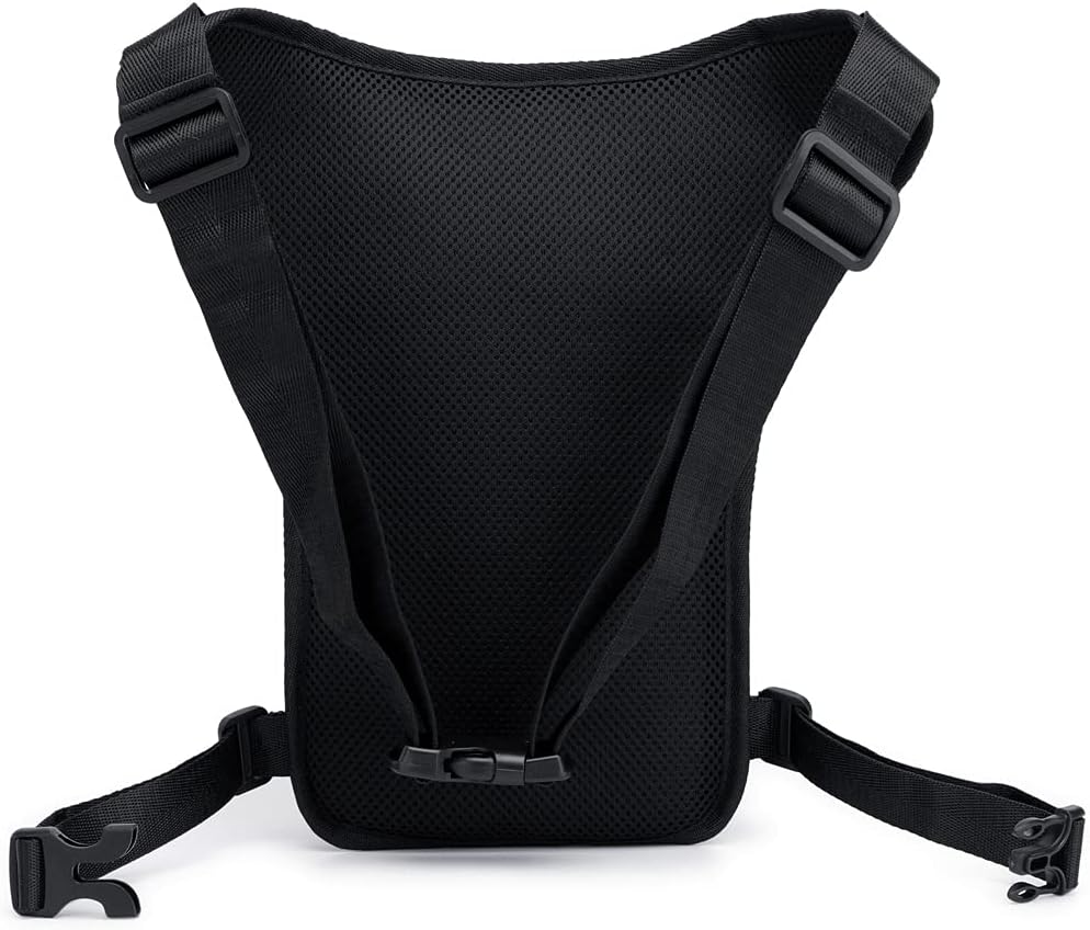 Motorcycle Drop Leg Bag Nylon Waist Pack for Men Women Travel Hiking Tactical Cycling Bike Ride Riding Crossbody Shoulder Fanny Pouch