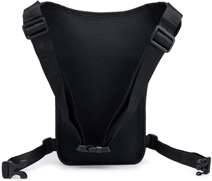 Motorcycle Drop Leg Bag Nylon Waist Pack for Men Women Travel Hiking Tactical Cycling Bike Ride Riding Crossbody Shoulder Fanny Pouch