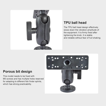Fish Finder Mount Base, Universal 360 Degree Swivels Kayak Electronic Fish Finder Mount GPS Plate Rotating Supporter for GPSMAP