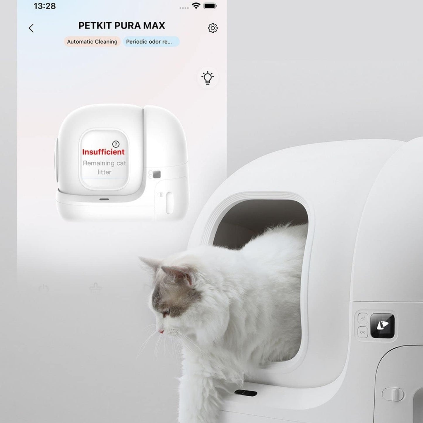 PETKIT Extra Large Self-Cleaning Cat Litter Box for Multi Cats - 76L, Automatic Strong Odor Eliminator, xSecure Integrated Safety Protection/APP Control Smart With Liner