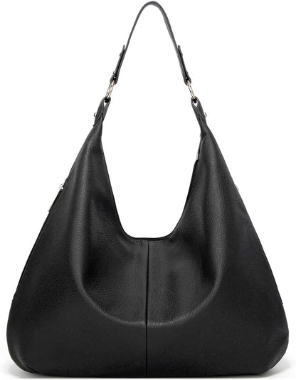 Ashioup Hobo Bags for Women Soft PU Leather Shoulder Bag Vintage Slouchy Handbag with Zipper
