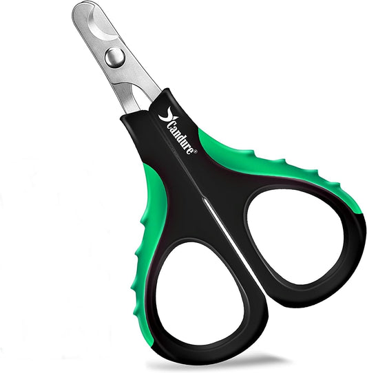 Candure Cat Nail Clippers Stainless Steel Cat Claw Trimmers for Rabbits,Guinea Pigs, Birds, Puppies, Kittens and Small Animals- Pet Nail Clippers for Professional and Home Use (Black)
