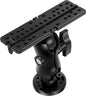 LYIYEYAN Fish Finder Mount Base, Universal 360° Rotation Ball-Mount Fish Finder Bracket, Fishing Boat Accessory for Marine Boat Kayak Pontoon Canoe