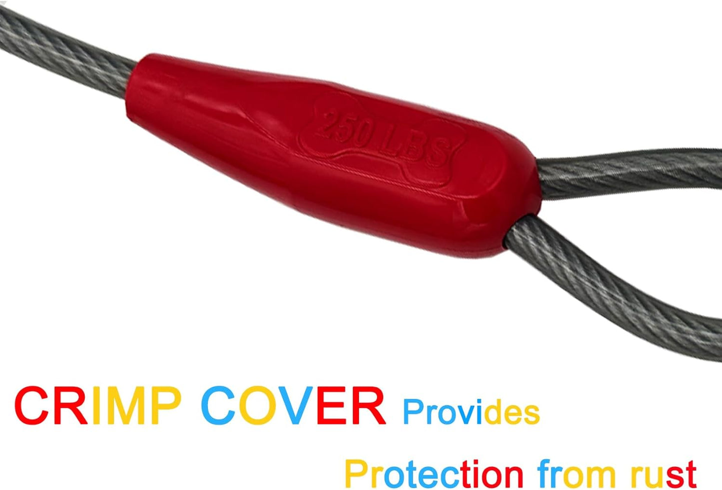 Petest 25ft Reflective Tie-Out Cable for Small Dogs Up to 35 Pounds
